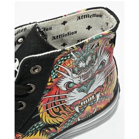 AFFLICTION FLAME& FABLE HI-TOP SHOES SNEAKERS UNISEX M 7.5 / W 9 STREETWEAR - Picture 5 of 5